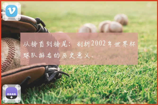 从榜首到榜尾：剖析2002年世界杯球队排名的历史意义。